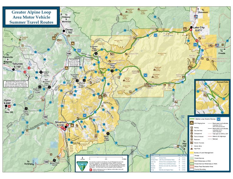 Alpine Loop Map | Lake City - A Peak Experience