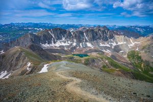 The summit of Handies Peak, a 14er (14,000+-foot mountain) near Lake City, Colorado.
