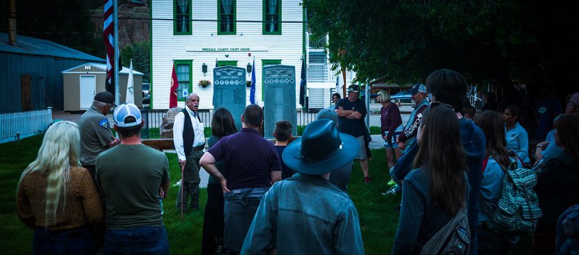 Local history buff Grant Houston leads the ghost tour at Colorado’s oldest operating courthouse in Lake City
